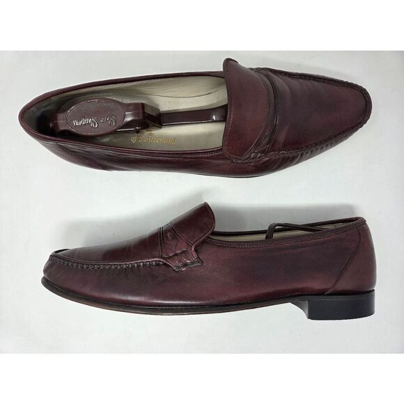 BALLY MADE IN SWITZERLAND MEN’S BROWN LEATHER BARNES DRESS LOAFERS US SIZE 12 M main image 6